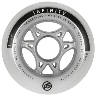 Imagen de Powerslide Rollen Infinity II 4 Pack Juego de Ruedas en línea, Unisex, Blanco, 80