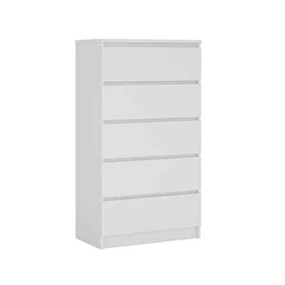Imagen de 3E 3xE living.com Cómoda, cajonera 5 cajones 70 cm, Color: Blanco Mate, L: P: 39 A: 124 cm