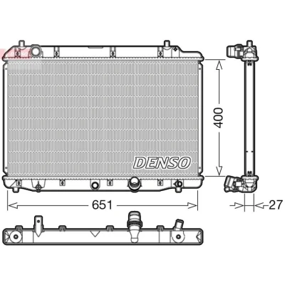 Imagen de DENSO DRM40036 Radiador, refrigeración del motor 400 675 27 HONDA: CR V 2, FR
