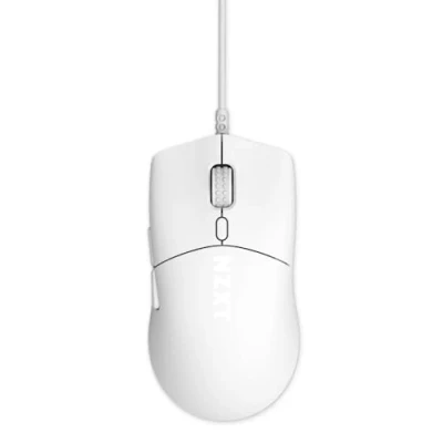 Imagen de NZXT Lift 2 Symm Ratón para Juegos con Cable simétrico y Ligero Diseño de 58 g Tasa sondeo 8K Interruptores ópticos Sensor óptico PPP 26K Pies PTFE 100% Blanco