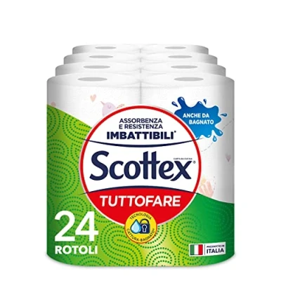 Imagen de Scottex Tuttofare, dos lados diferentes, Maxi 24 rollos