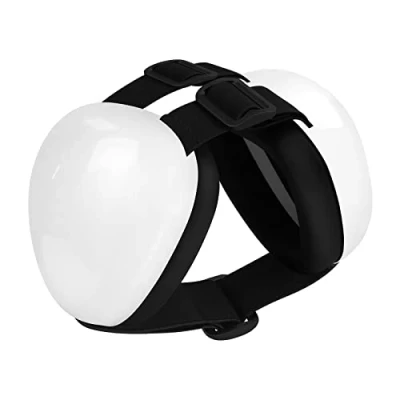 Imagen de derYEP DHP05 Orejeras para Perros protección auditiva 29dB NRR contra el Ruido Calma y sueño (Grande, Blanco)