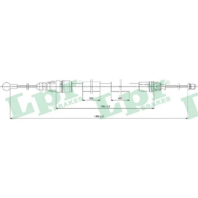 Imagen de LPR C0733B Cable de Freno Mano 1496/1365 Discos RENAULT: TRAFIC 2 Kasten, 2, Bus, OPEL: Vivaro A Furgón, Combi