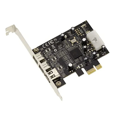 Imagen de Kalea INFORMATIQUE PCI Express PCIe x1 Firewire 800 y 400 IEEE1394A IEEE1394B 2+1 Tarjeta controladora de Salida con chipset TI XIO2213BZAY