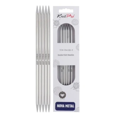 Imagen de Knit Pro Agujas para Calcetines KnitPro Nova Metal (20cm x 5.50mm) 1 Unidad