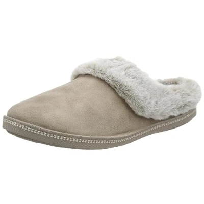 Imagen de Skechers Cozy Campfire Lovely Life, Pantuflas Mujer, Taupe Microleather/Faux Fur, 36.5 EU