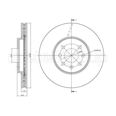 Imagen de Disco de freno METELLI 23 0825C