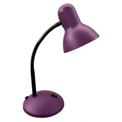 Imagen de BEL AIR HOME Lámpara de Escritorio PISA Flexo para Mesa Trabajo o Mesita Noche Metal Interruptor ON/OFF 1xE27 (BOMBILLA NO INCLUIDA) (MORADO)