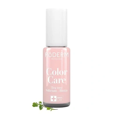 Imagen de PODERM ESMALTE DE UÑAS TEA TREE PARA HONGOS ROSA FRAMBUESA TRATAR LAS AMARILLAS/DAÑADAS Esmastas CUIDADO Previene y trata 2 IN 1 FÓRMULA ÚNICA SWISS MADE
