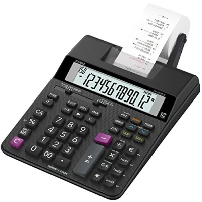 Imagen de Casio HR 200RCE Calculadora de impresión Pantalla LCD 12 dígitos, negra