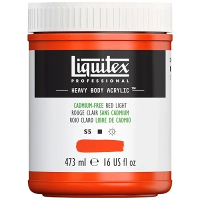 Imagen de LIQUITEX Color acrílico Heavy Body, rojo sin cadmium claro, 473 ML