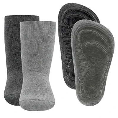 Imagen de Ewers Calcetines Antideslizantes Uni SoftStep para Niños, Suela Antideslizante, MADE IN GERMANY, 2 Pares, Talla 21 22
