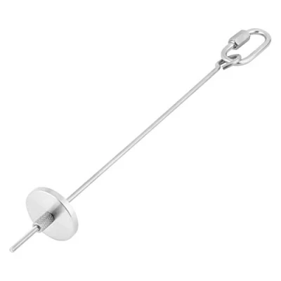 Imagen de HEEPDD Pincho de Loro, Acero Inoxidable Loro Fruta Vegetal Carne Alimento Complemento para palitos Pequeño Animal Jaula forraje Juguete Loros Herramienta Tratamiento (L)