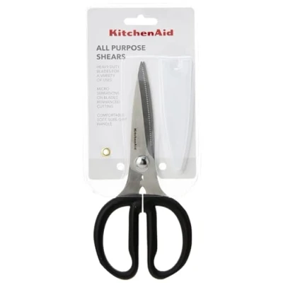 Imagen de KitchenAid Tijeras Multiusos de Acero Inoxidable con Funda y Mango Ergonómico, 22 cm Negro