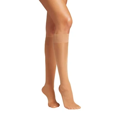 Imagen de Wolford Satin Touch 20 Knee Highs Calcetines Altos, DEN, Beige (Gobi 4365), S para Mujer