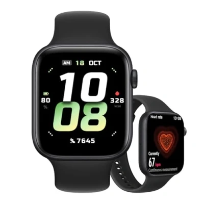 Imagen de HONOR Watch 5 Smartwatch, 1.85 AMOLED Display Smart Hombre Mujer, 15 Días de Duración Batería, GPS, Negro