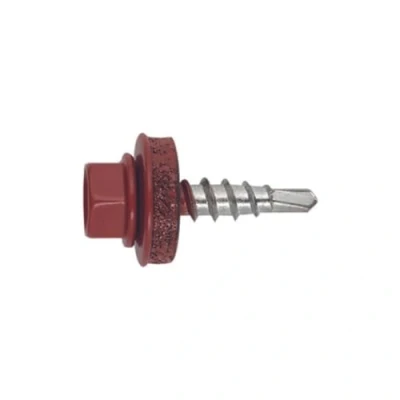 Imagen de Index AFRT144828 Tornillo punta broca reducida cubierta metal madera + arandela P 14 4,8x28 RAL 3009
