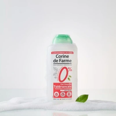 Imagen de Corine de Farme Gel Ducha Hipoalergénico 0% Tolérance+ Alta Tolerancia para Piel Seca pH Neutro, Sin Jabón ni Colorantes 500 ml
