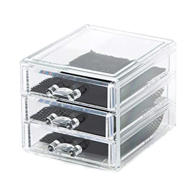 Imagen de Compactor Organizador maquillaje y bisutería Transparente 12.3 x 15 H.10.7 cm