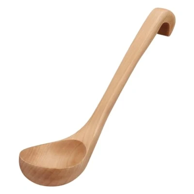 Imagen de TsunNee cucharón de sopa madera, estofado salsa cuchara madera natural, gachas, 11 pulgadas