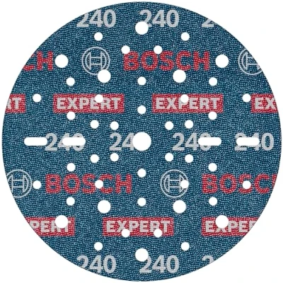 Imagen de Bosch 1x Disco de lija para láminas EXPERT O780, 150 mm (para Madera dura, Pintura sobre madera, Ø mm, Grano 240, Professional Accesorios Lijadora excéntrica)