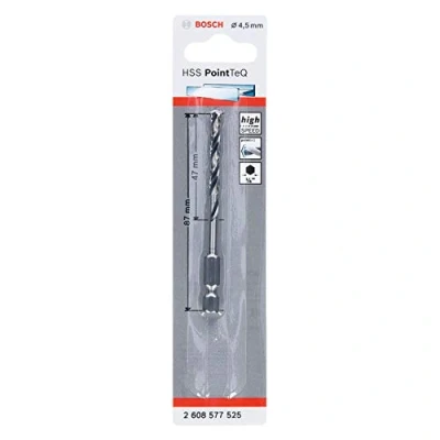 Imagen de Bosch Professional Brocas de vástago hexagonal PointTeQ, para metal, diámetro: 4.5 mm, ¼&quot;, accesorios taladro impacto y atornillador