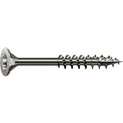 Imagen de Tornillo de acero inoxidable, 8 x 180 mm, 50 unidades, rosca parcial, cabeza avellanada, T STAR plus T40, 4CUT, inoxidable A2 0197000801805