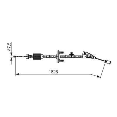 Imagen de BOSCH 1 987 482 795 Cable de Freno Mano 1826 CITROËN: C4 I Grand Picasso norauto, oscaro, mister auto