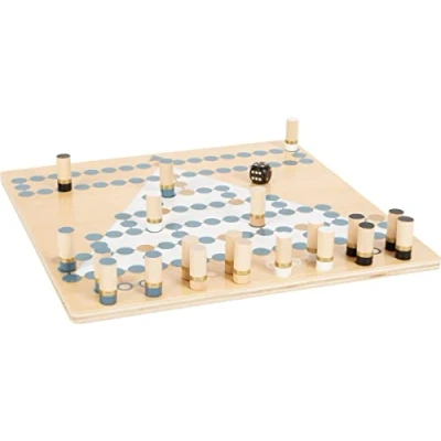 Imagen de small foot Barricada y Halma Gold Edition, Juego de Mesa Madera para Toda la Familia, a Partir 6 años, Art. 12223