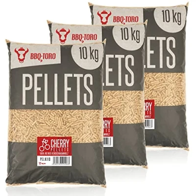 Imagen de BBQ TORO Pellets de 100% Madera Cerezo I Fumador Barbacoa Ahumador Smoker Horno Pizza Sistemas Calefacción (30.00)