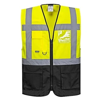Imagen de Portwest C476YBRXL Varsovia Executive Chaleco, XL, amarillo/negro