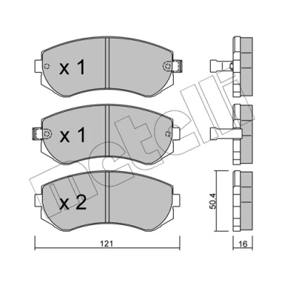 Imagen de Juego de pastillas METELLI 22 0304 0