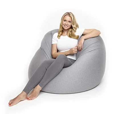 Imagen de Lumaland Puf Beanbag Flexi Comfort Premium Bean Bag Asiento Cojín Grande L 155 x 100cm Gris Claro