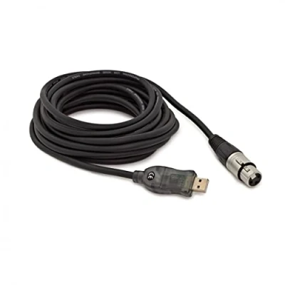 Imagen de Gear4music Cable de micrófono USB interfaz audio XLR 5 m