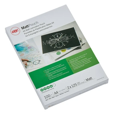 Imagen de GBC 3747241 Carteras de Plastificación mate, A4, 2 x 125 micras, pack 100