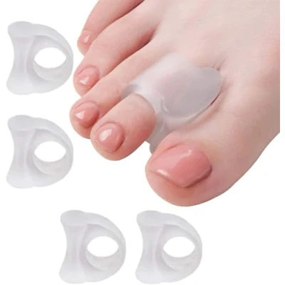 Imagen de 4 Pcs Separadores de Dedos, Correctores Dedos del Pie, Silicona para Superpuestos, Enderezadores Gel