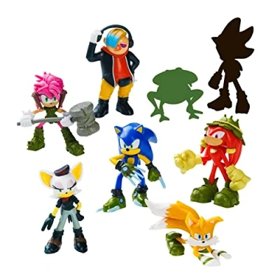 Imagen de Bizak Sonic Prime Pack de 8 figuras 6,5 cm alto, en caja deluxe que incluye 2 sorpresa exclusivas Surtido 1 (64112004 1)
