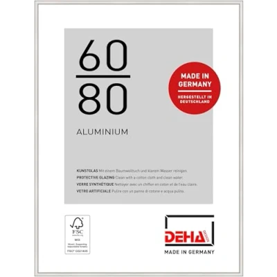 Imagen de DEHA Design marco de aluminio Boston, 60x80 cm, Plata