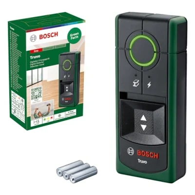 Imagen de Bosch detector Truvo 2.ª gen. (manejo sencillo con un solo botón, detección fácil de cables tensión y metales en la pared hasta 70 mm, caja)