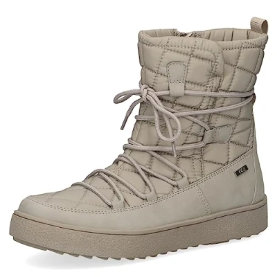 Imagen de CAPRICE 9 26215 41, Botines planos con cordones forro cálido para Mujer, Beige (Warm Grey Co), 42 EU