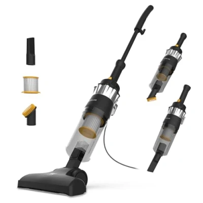 Imagen de Newlux Aspirador Escoba con Cable 2en1 V900, Vertical y de Mano, 800W, Depósito 2L, 16.5 Kpa, Triple Sist. Filtrado (F.HEPA) Tecnología Ciclónica 5m Acción (Negro)