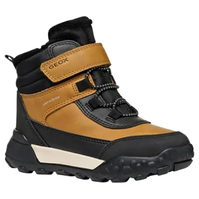 Imagen de Geox Trekkyup BOY ABX Botines con cordones para niños, Talla: 32, Dark yellow/black Zapatos