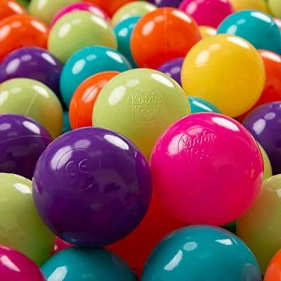 Imagen de KiddyMoon 700 ∅ 7Cm Bolas Colores De Plástico para Piscina Niños, Verdeclr/Amarillo/Turquesa/Naranja/Rosaos/Violeta