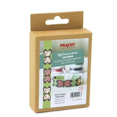 Imagen de Pracht Creatives Hobby 5884 00071 Kit de Manualidades para Crear una Pulsera, Cuentas Miyuki Verdes, Marrones y Naranjas, tamaño Total Aprox. 17 x 1,6 cm, Multicolor, One Size