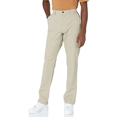 Imagen de Amazon Essentials Pantalón Chino Elástico Informal Corte Deportivo (Disponible en Tallas Grandes y Largos Especiales) Hombre, Bronceado, 31W / 34L
