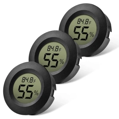 Imagen de EEEKit Higrómetro Termómetro, Pack de 3 Monitores LCD Interior Humedad, Termómetro Exterior para Hogar Oficina