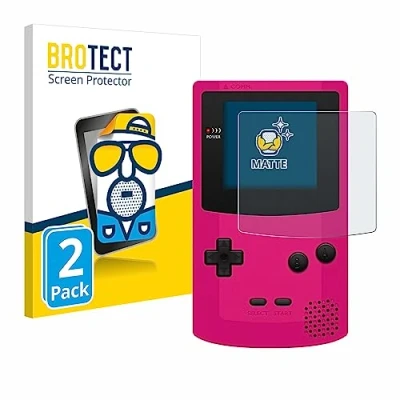 Imagen de BROTECT Protector Pantalla Anti Reflejos para Nintendo Gameboy Color (2 Unidades) Película Mate Huellas