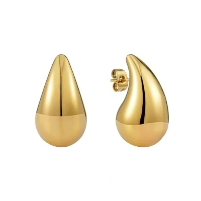 Imagen de Pendientes gota de oro 18K para mujer I Dupes acero inoxidable dorado que no irrita la piel agua