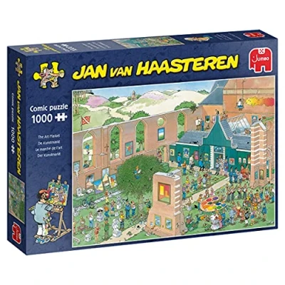 Imagen de Jumbo Art Market Piece Jigsaw Puzzle Jan Van Haasteren Mercado de Arte 1000 Piezas Rompecabezas, Multicolor (J20022)
