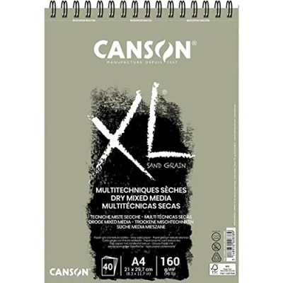 Imagen de Canson XL Touch Arenoso 160g Álbum Espiral A4 40H Gris